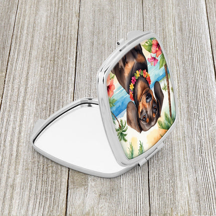 Dachshund Luau Compact Mirror