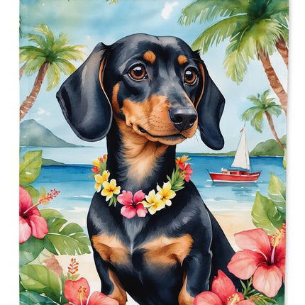 Dachshund Luau House Flag