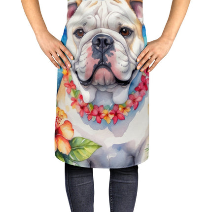 English Bulldog Luau Apron