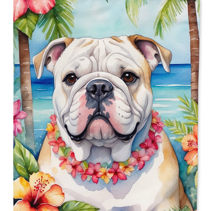 English Bulldog Luau Garden Flag