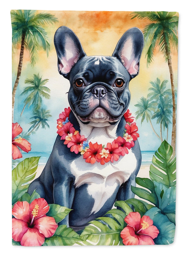 French Bulldog Luau House Flag