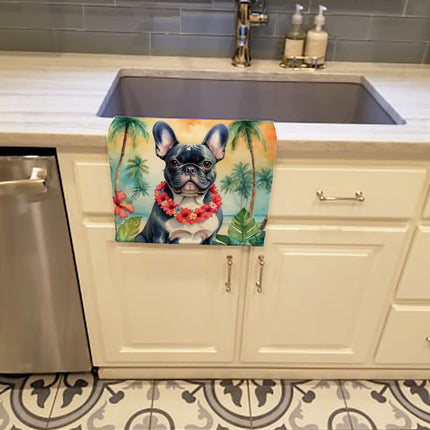 French Bulldog Luau Kitchen Towel