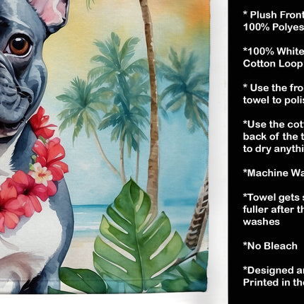 French Bulldog Luau Kitchen Towel