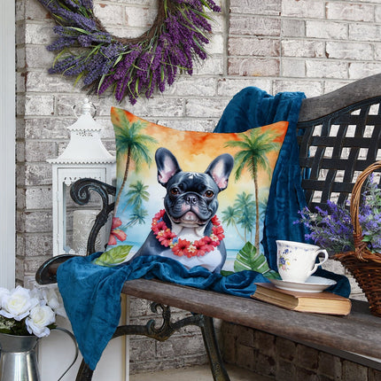 French Bulldog Luau Throw Pillow