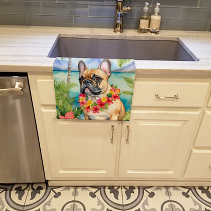 French Bulldog Luau Kitchen Towel