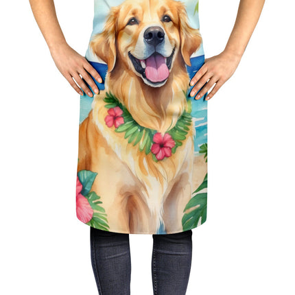 Golden Retriever Luau Apron
