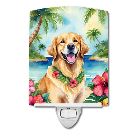 Golden Retriever Luau Ceramic Night Light