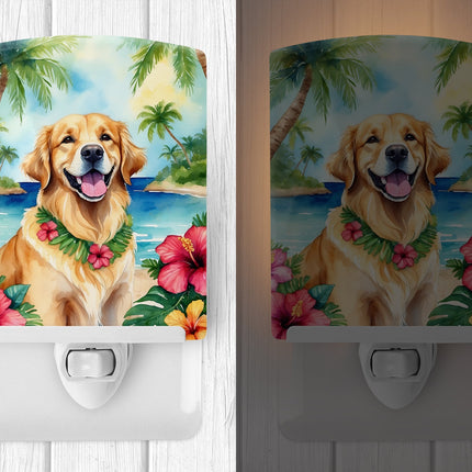 Golden Retriever Luau Ceramic Night Light