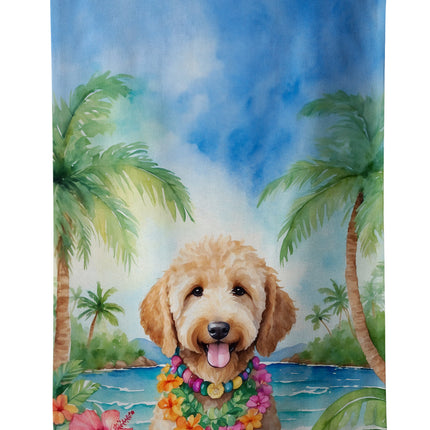 Goldendoodle Luau Kitchen Towel