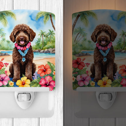 Labradoodle Luau Ceramic Night Light