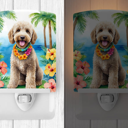 Labradoodle Luau Ceramic Night Light