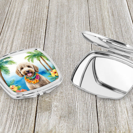 Labradoodle Luau Compact Mirror