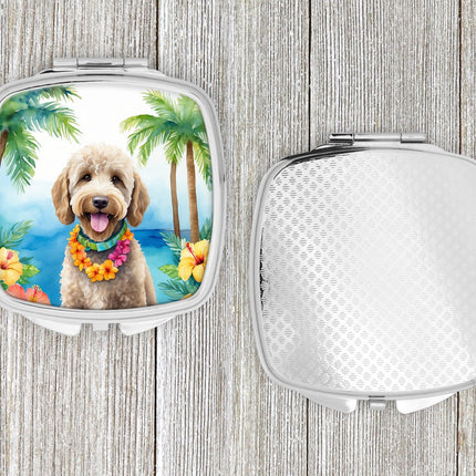 Labradoodle Luau Compact Mirror