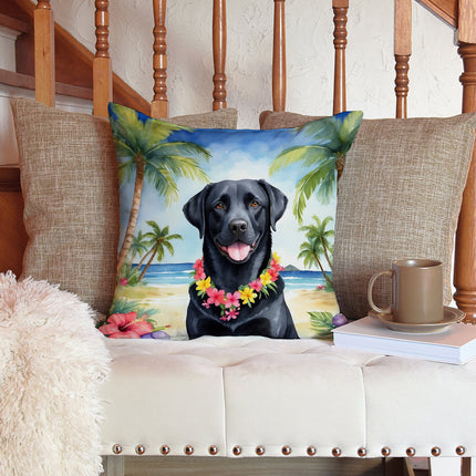 Black Labrador Retriever Luau Throw Pillow