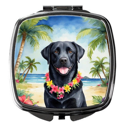 Black Labrador Retriever Luau Compact Mirror