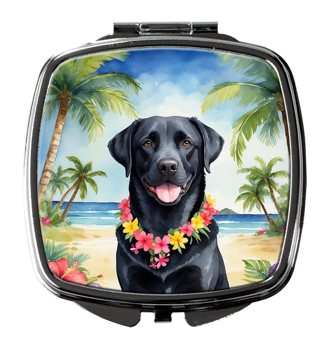 Black Labrador Retriever Luau Compact Mirror