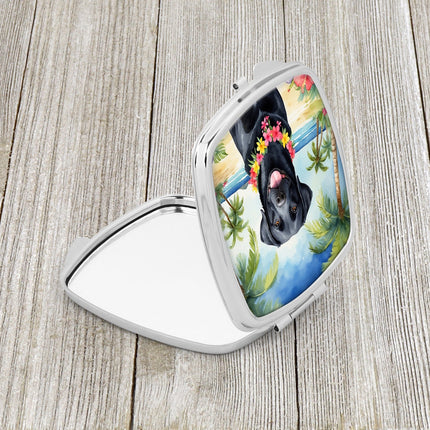 Black Labrador Retriever Luau Compact Mirror