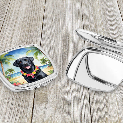 Black Labrador Retriever Luau Compact Mirror