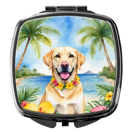Yellow Labrador Retriever Luau Compact Mirror