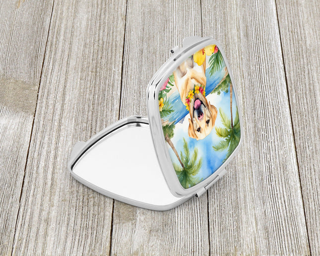 Yellow Labrador Retriever Luau Compact Mirror