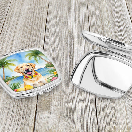 Yellow Labrador Retriever Luau Compact Mirror