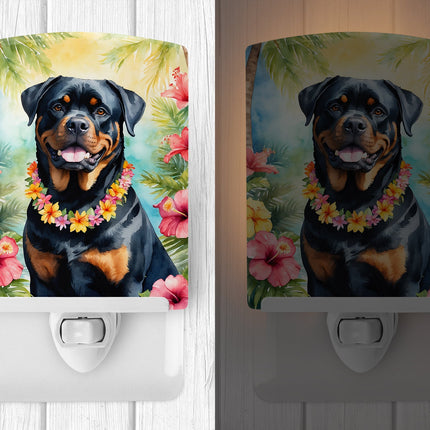 Rottweiler Luau Ceramic Night Light
