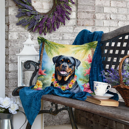 Rottweiler Luau Throw Pillow