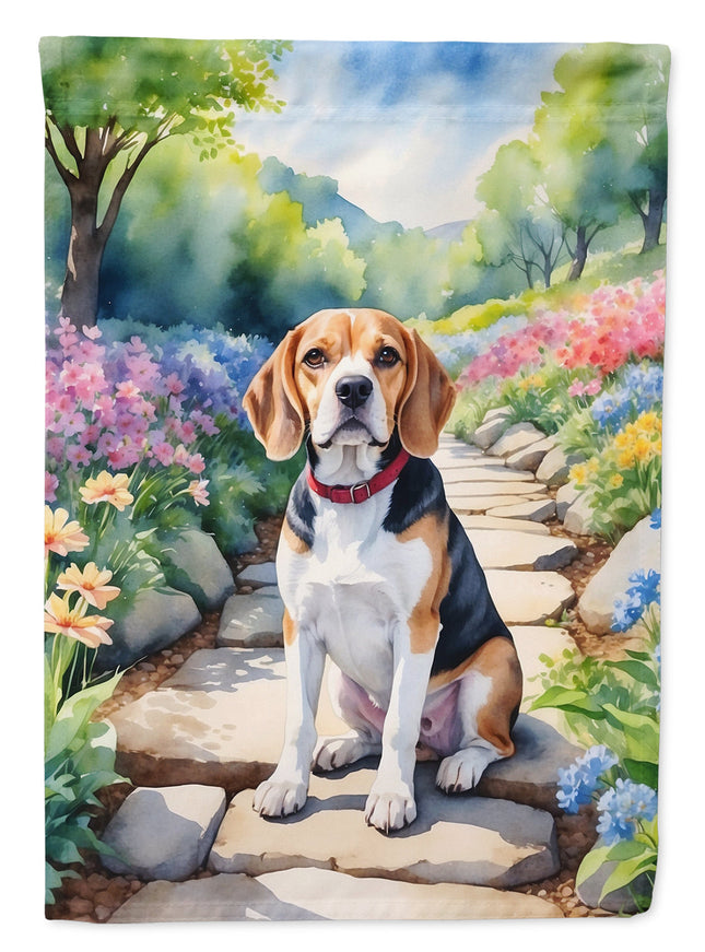 Beagle Spring Garden House Flag