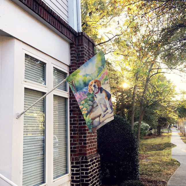 Beagle Spring Garden House Flag