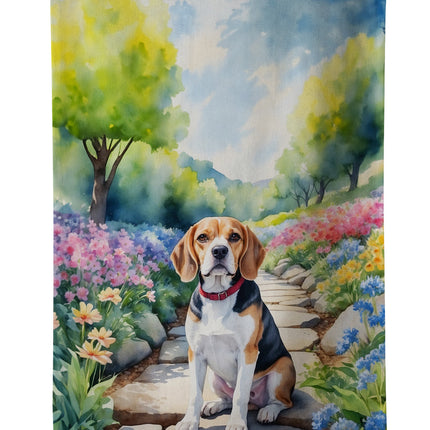 Beagle Spring Garden Kitchen Towel