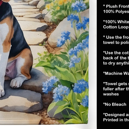 Beagle Spring Garden Kitchen Towel