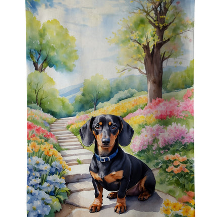 Dachshund Spring Path Kitchen Towel