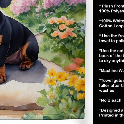 Dachshund Spring Path Kitchen Towel