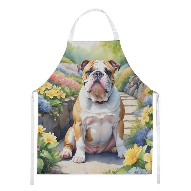 English Bulldog Spring Path Apron