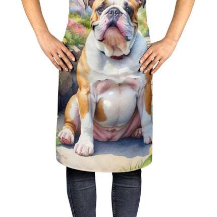 English Bulldog Spring Path Apron