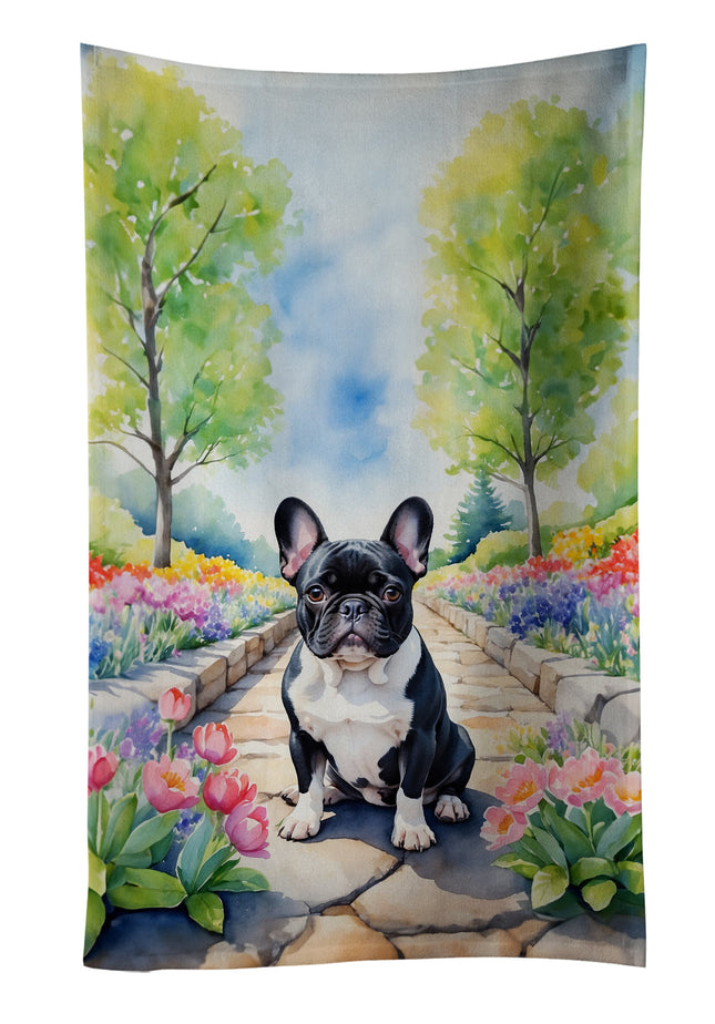 French Bulldog Spring Path Kitchen Towel