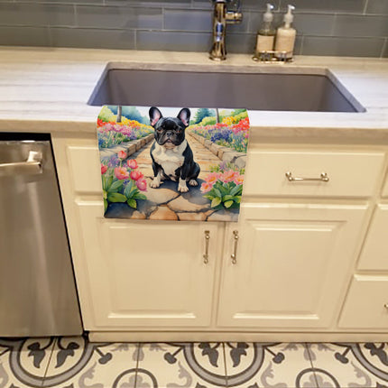 French Bulldog Spring Path Kitchen Towel