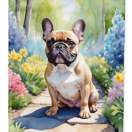 French Bulldog Spring Path House Flag