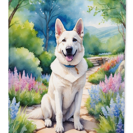German Shepherd Spring Path Garden Flag