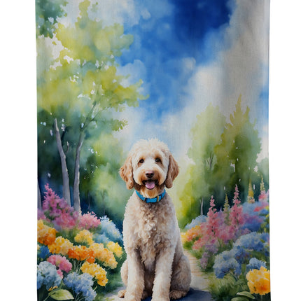 Labradoodle Spring Path Kitchen Towel