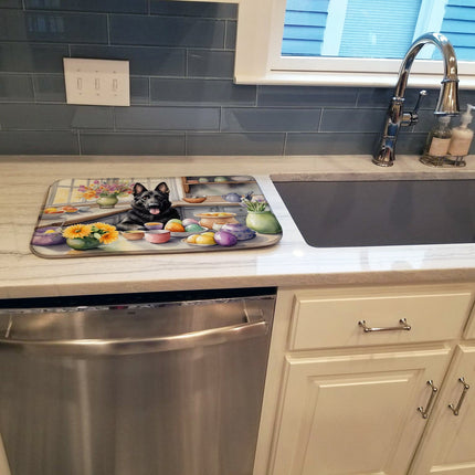 Decorating Easter German Shepherd Dish Drying Mat