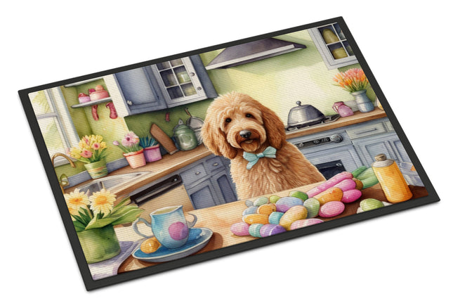 Decorating Easter Goldendoodle Doormat