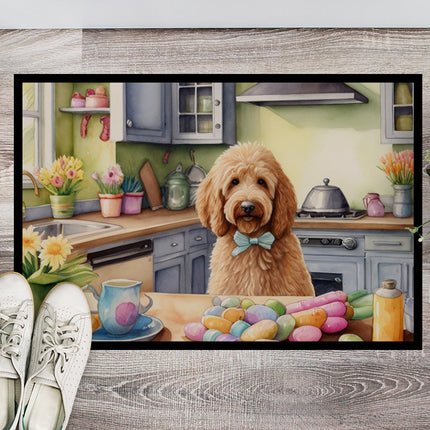 Decorating Easter Goldendoodle Doormat