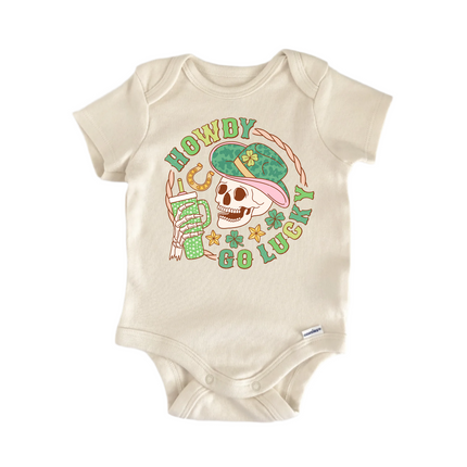 Howdy Go Lucky Irish Country -  Baby Boy Girl Clothes Infant Bodysuit Funny Cute