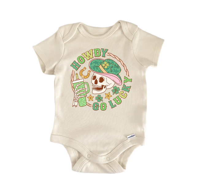 Howdy Go Lucky Irish Country -  Baby Boy Girl Clothes Infant Bodysuit Funny Cute