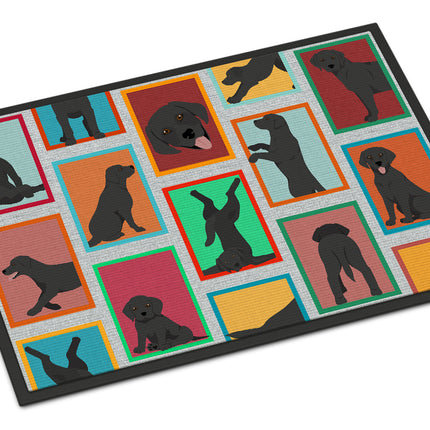 Lots of Black Labrador Retriever Doormat