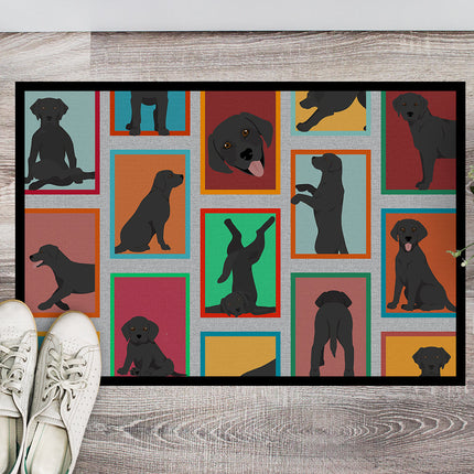 Lots of Black Labrador Retriever Doormat