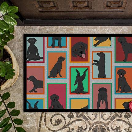 Lots of Black Labrador Retriever Doormat