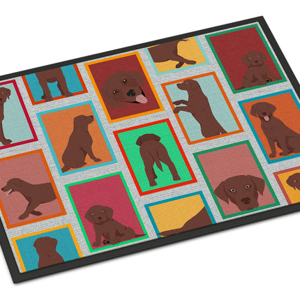 Lots of Chocolate Labrador Retriever Doormat