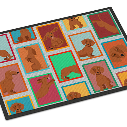 Lots of Red Dachshund Doormat